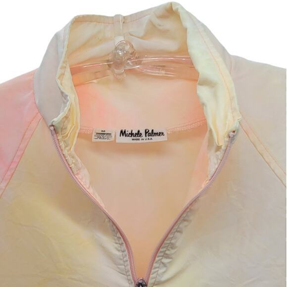 Michelle Palmer 80s Pink Yellow Vintage Track Jogging Suit - Picture 8 of 16